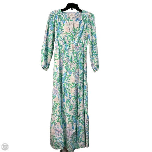 Dress Designer By Lilly Pulitzer In Blue & Green, Size: Xs