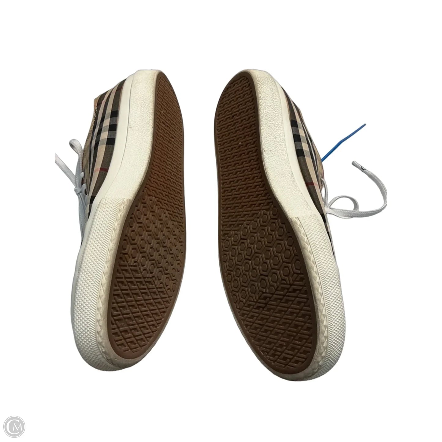 Shoes Luxury Designer By Burberry In Black & Tan, Size: 11