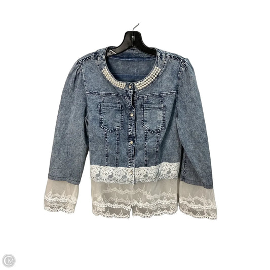 Top Long Sleeve By Clothes Mentor In Blue Denim, Size: S