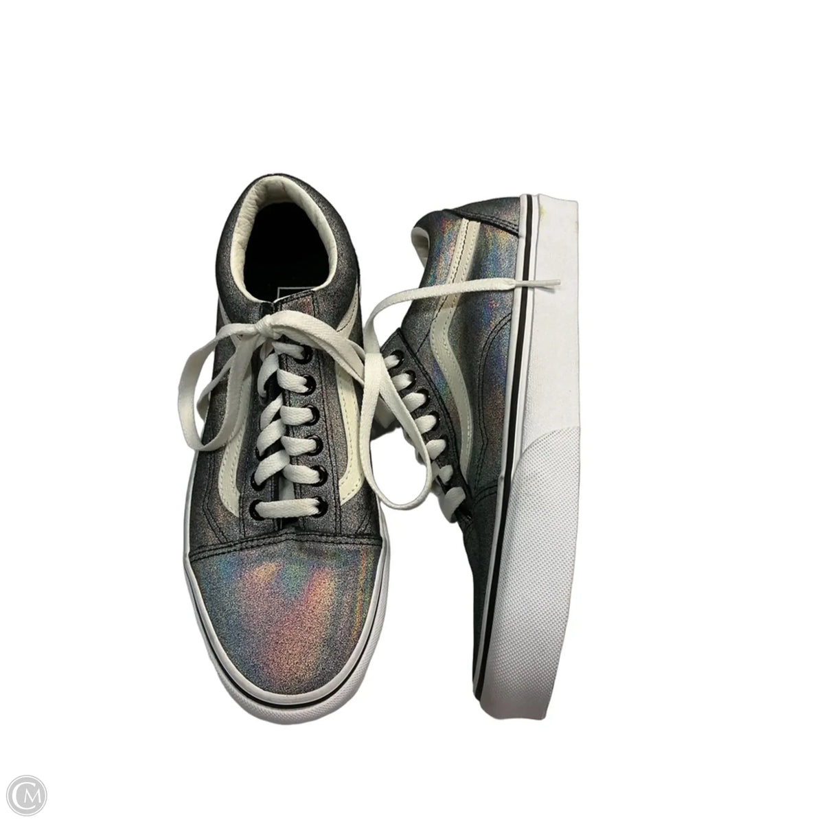 Shoes Athletic By Vans In Silver, Size: 8.5