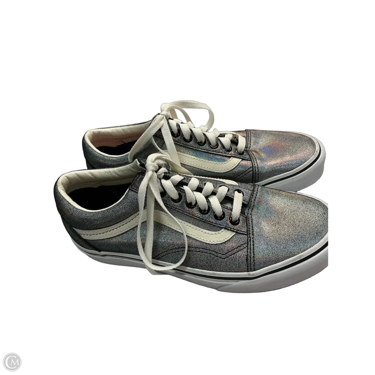 Shoes Athletic By Vans In Silver, Size: 8.5