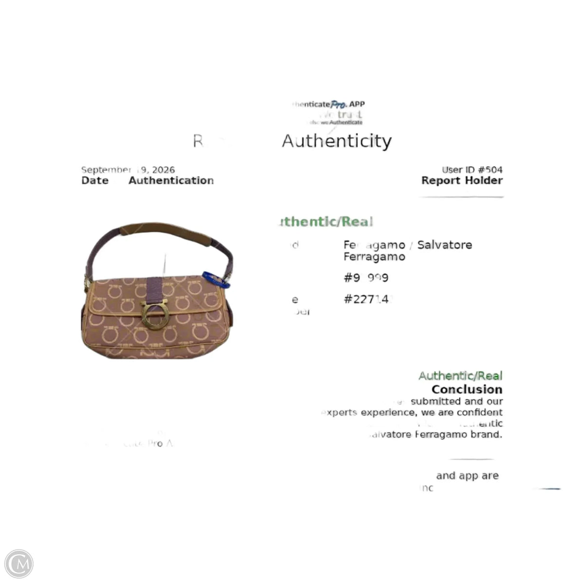 Handbag Luxury Designer By Ferragamo, Size: Medium