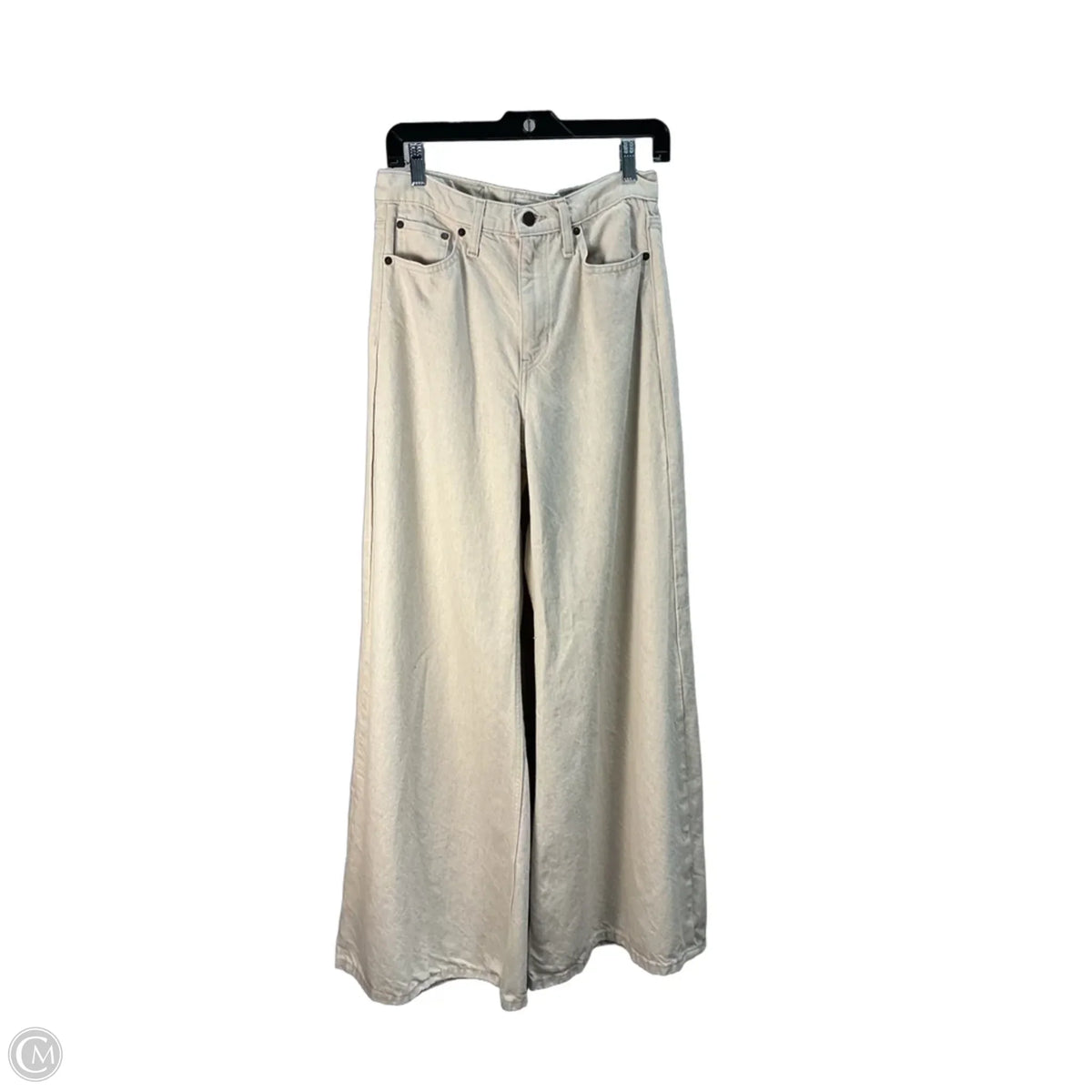 Jeans Flared By Banana Republic In Cream, Size: 6
