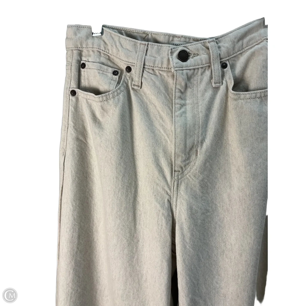 Jeans Flared By Banana Republic In Cream, Size: 6