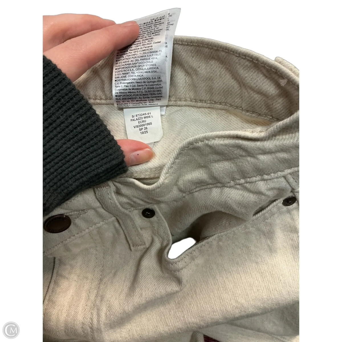 Jeans Flared By Banana Republic In Cream, Size: 6