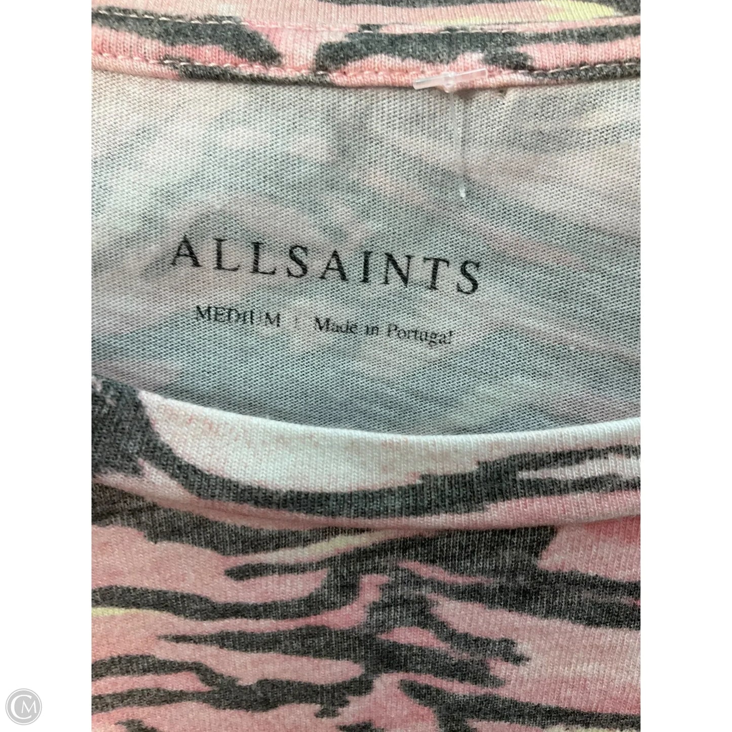 Top Long Sleeve Designer By All Saints In Animal Print, Size: M