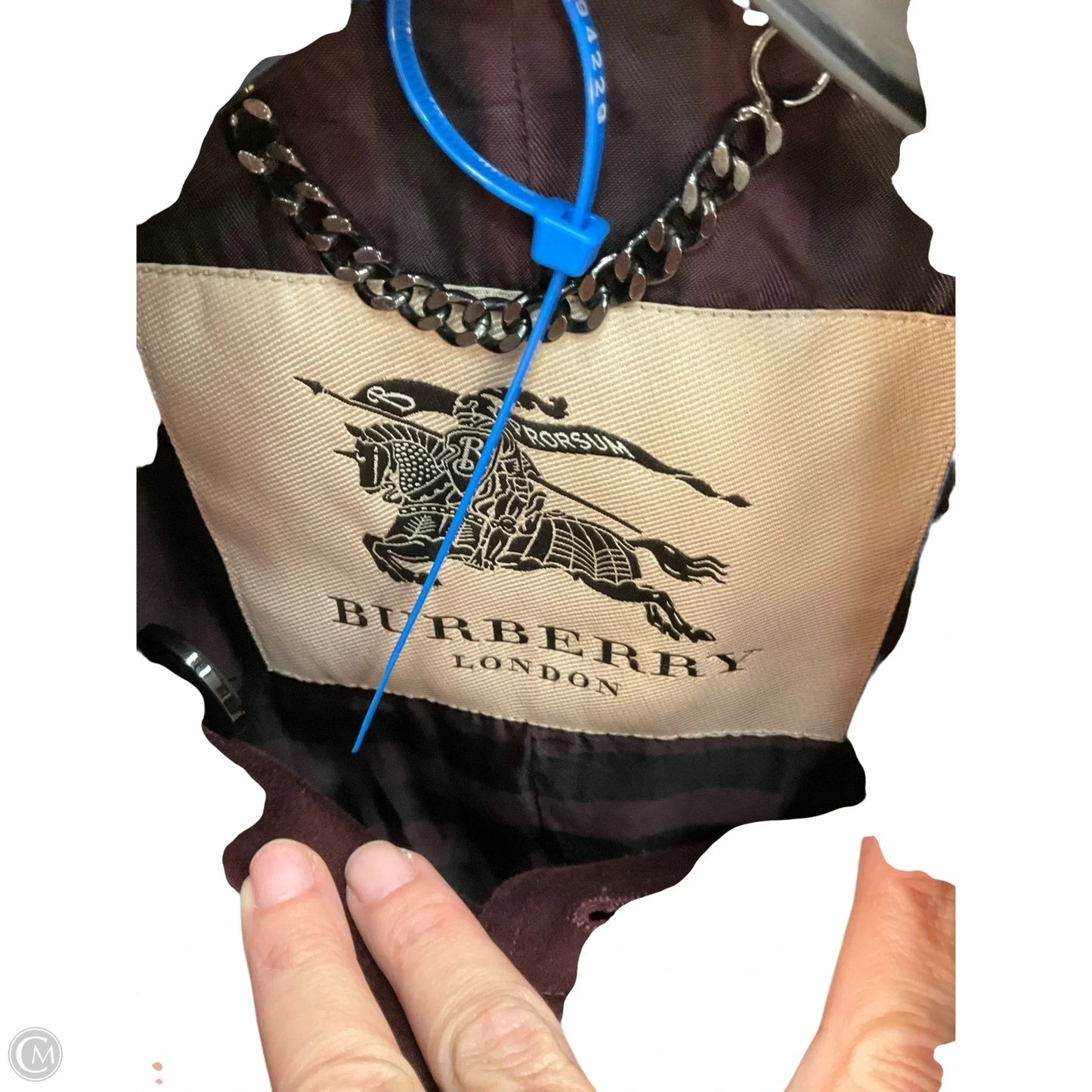 Jacket Luxury Designer By Burberry In Red, Size: S