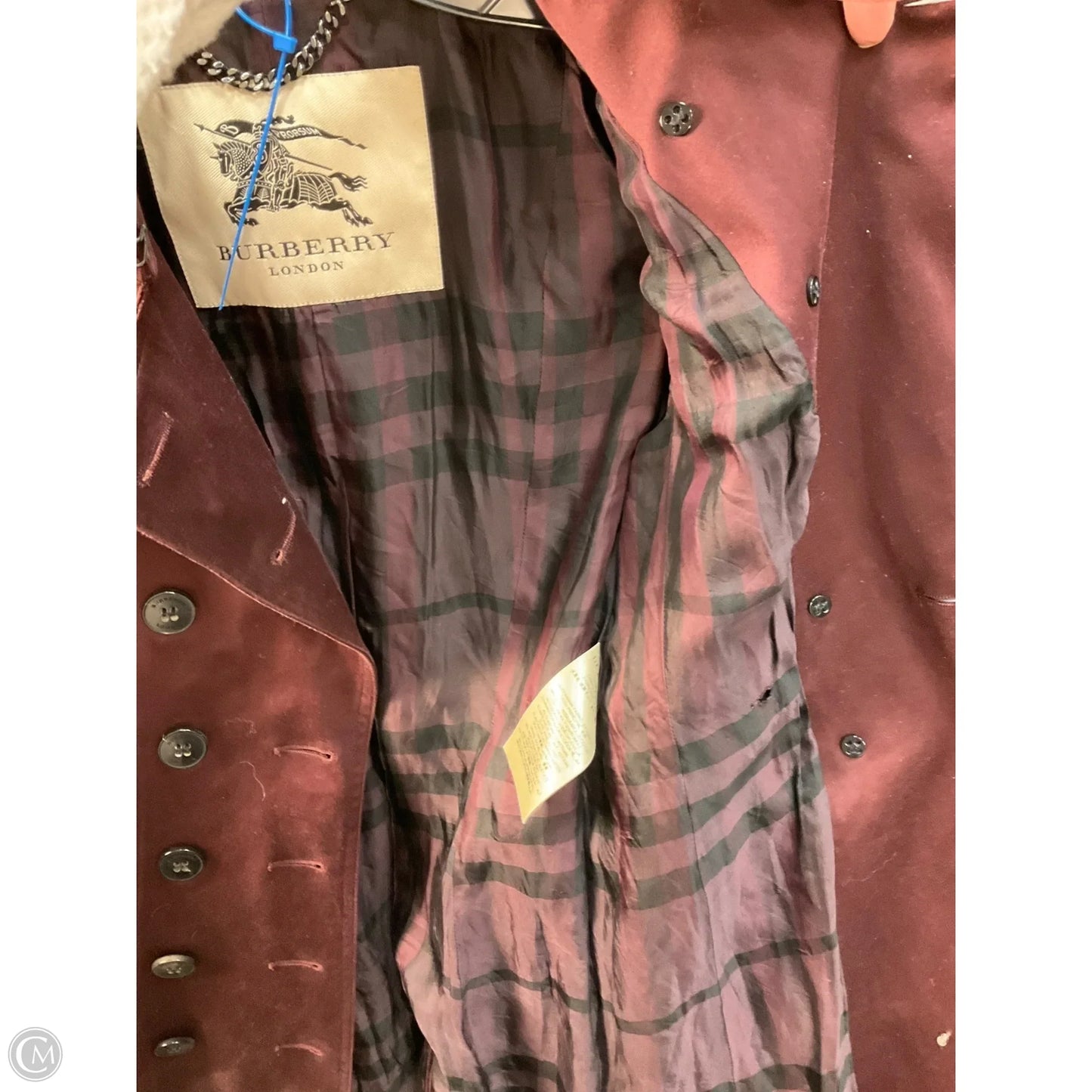 Jacket Luxury Designer By Burberry In Red, Size: S