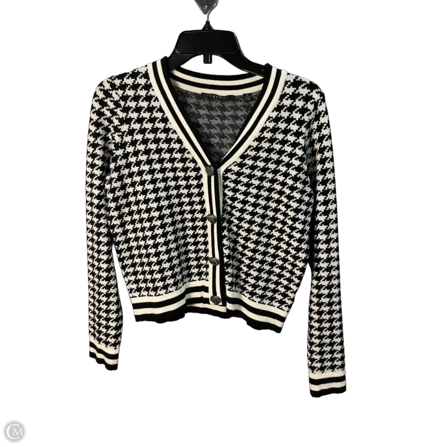 Sweater By Cyrus In Black & Cream, Size: S