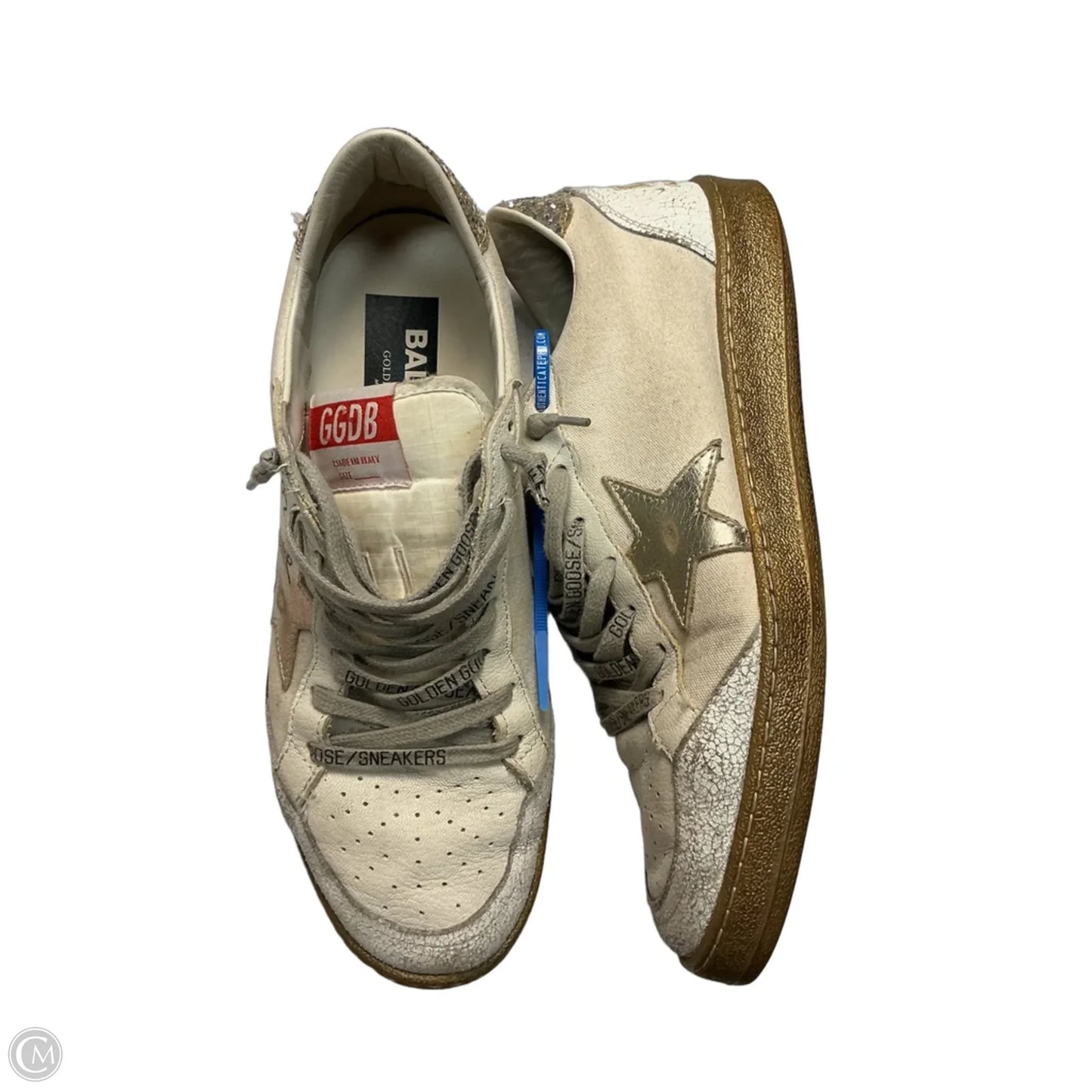 Shoes Luxury Designer By Golden Goose In Cream, Size: 11