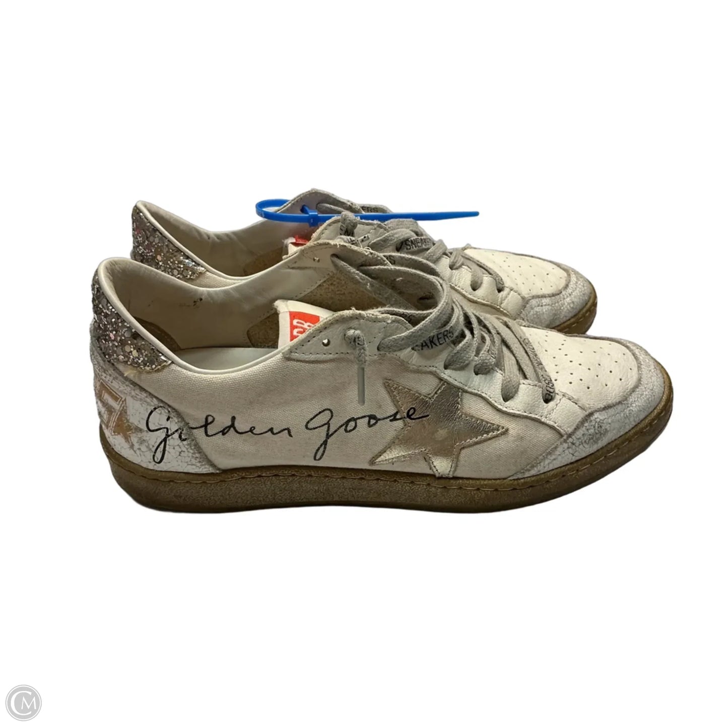 Shoes Luxury Designer By Golden Goose In Cream, Size: 11