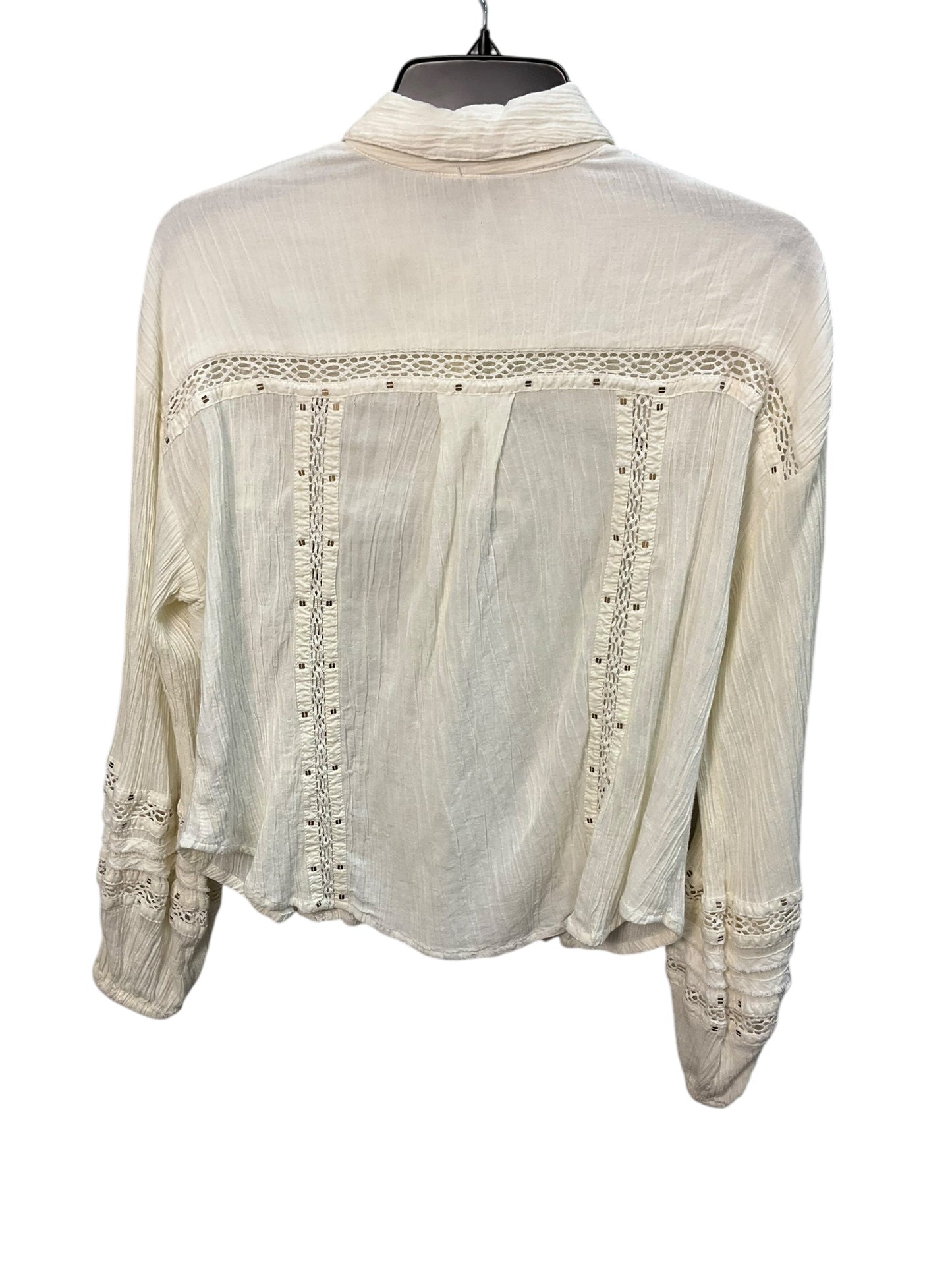 Top Long Sleeve By Free People In Cream, Size: Xs