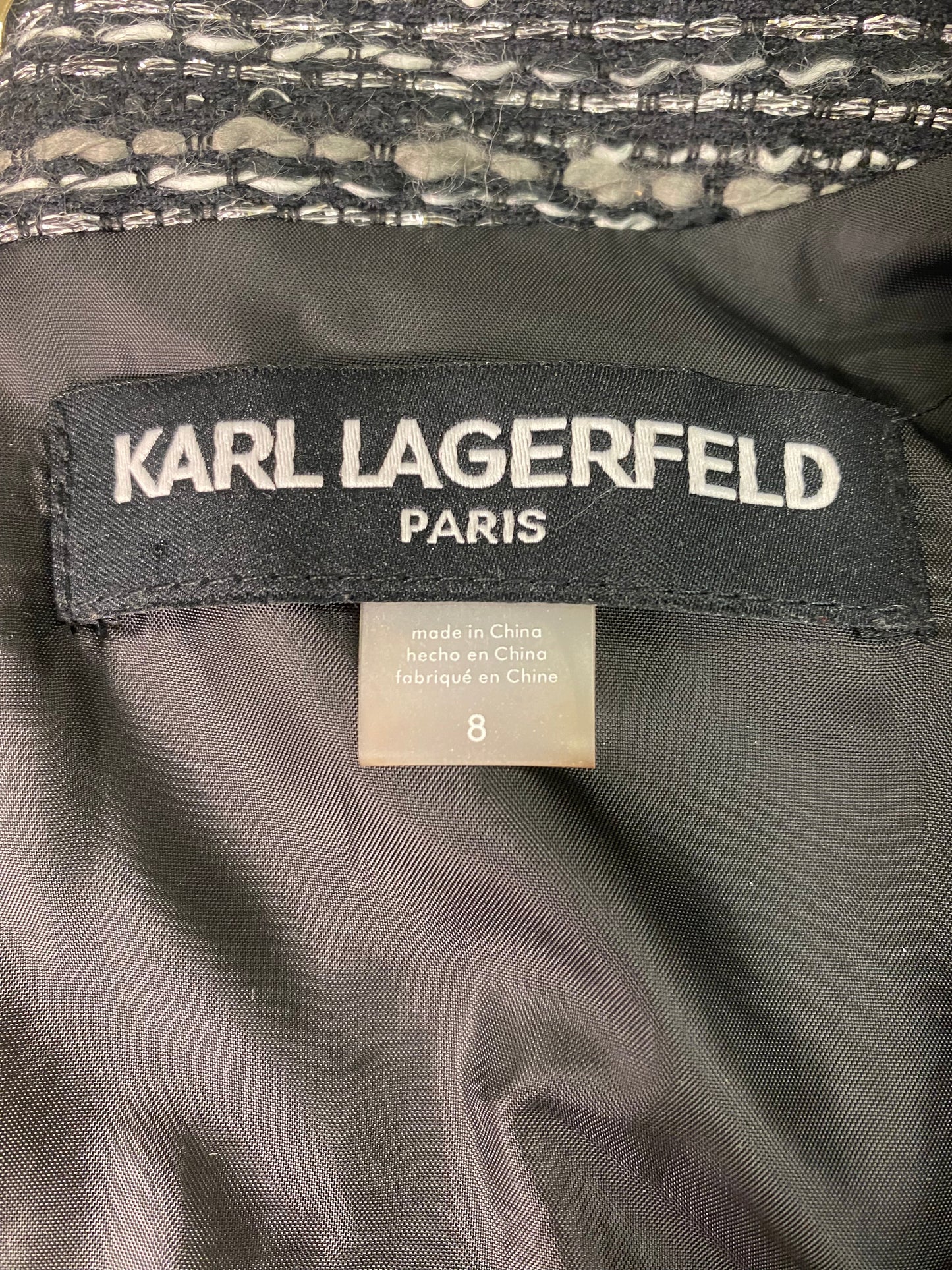 Black Dress Designer Karl Lagerfeld, Size 8