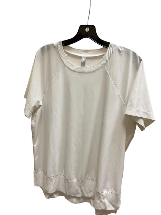 White Athletic Top Short Sleeve Athleta, Size M