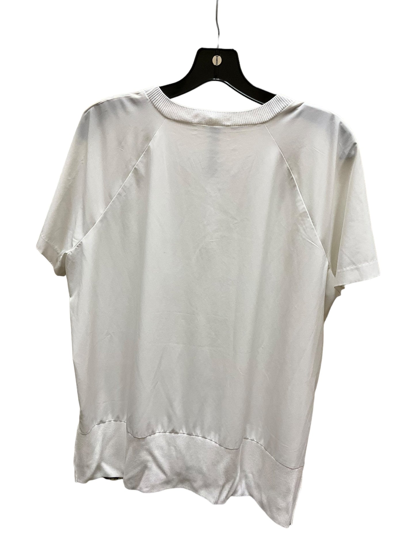 White Athletic Top Short Sleeve Athleta, Size M