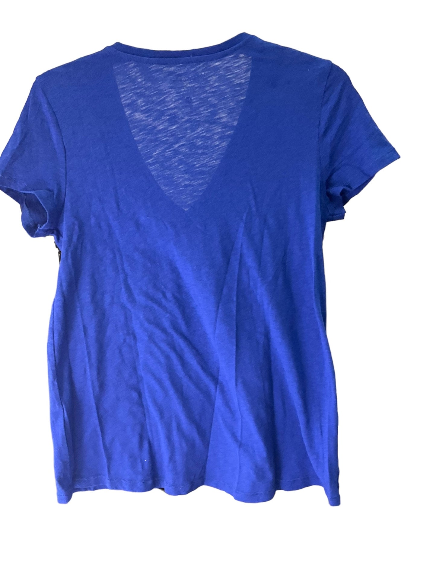 Royal Blue Top Short Sleeve Designer Lilly Pulitzer, Size M