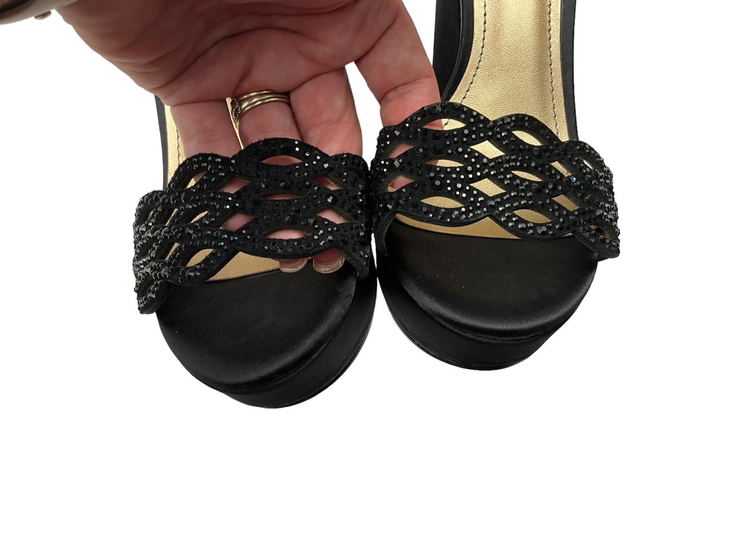 Black Sandals Designer Badgley Mischka, Size 6