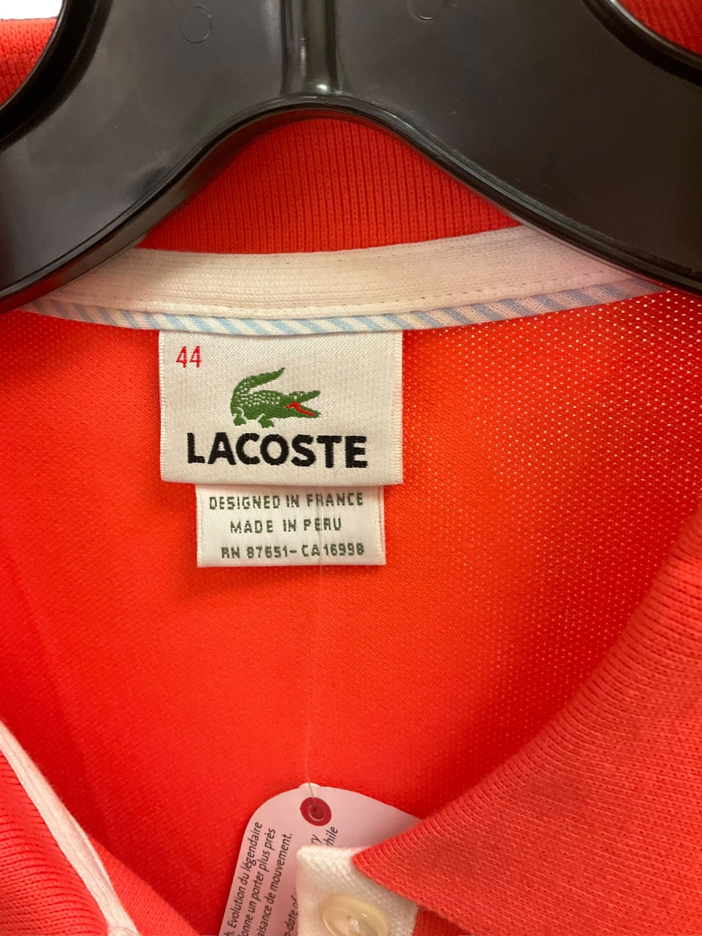 Dress Casual Short By Lacoste In Orange, Size: L