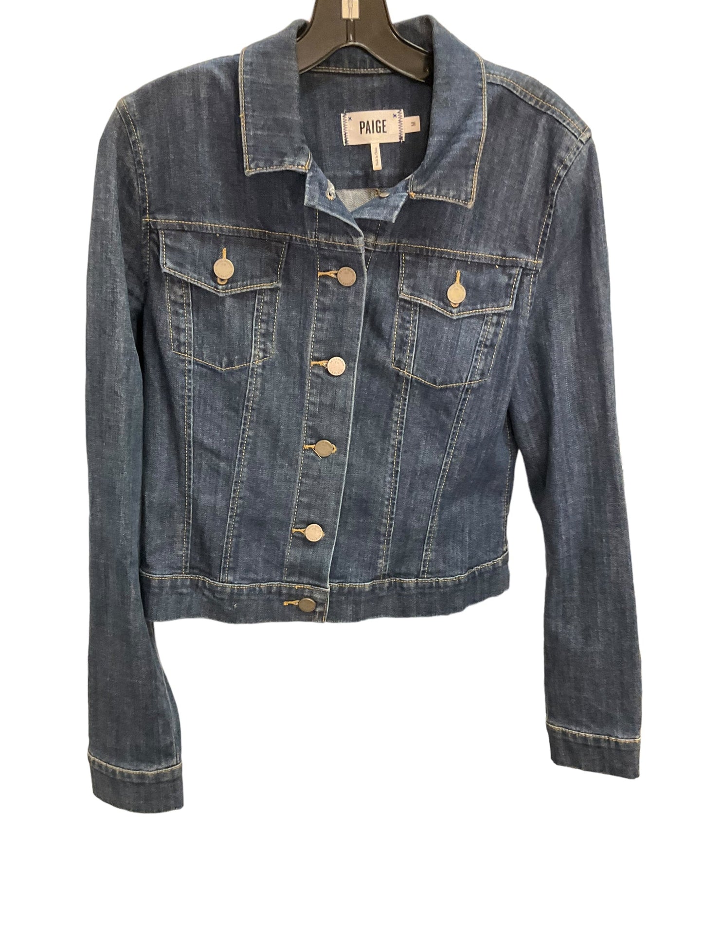 Jacket Designer By Paige In Denim, Size: M