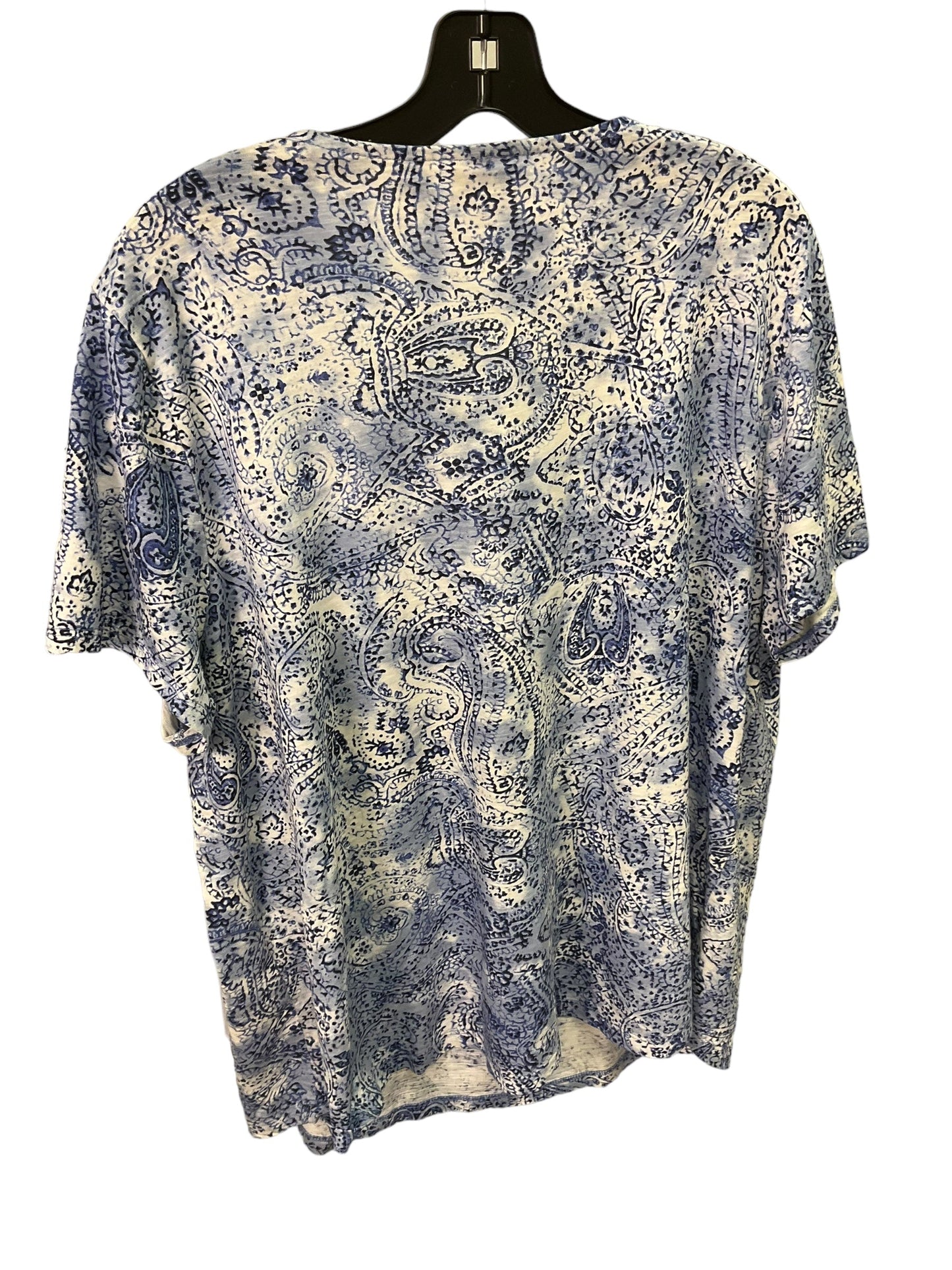 Top Short Sleeve By Chicos In Blue, Size: L