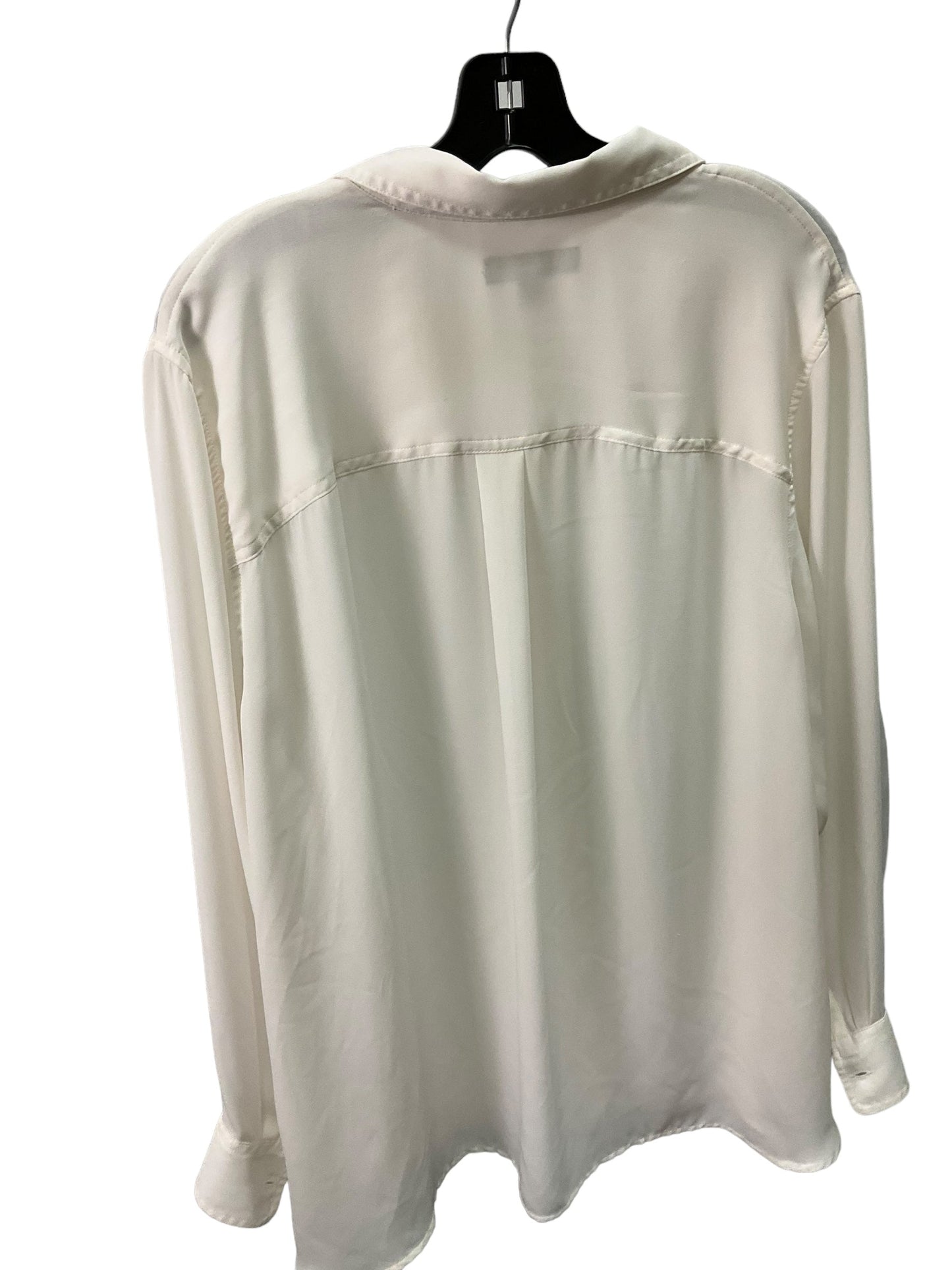 Top Long Sleeve By Banana Republic In White, Size: 18