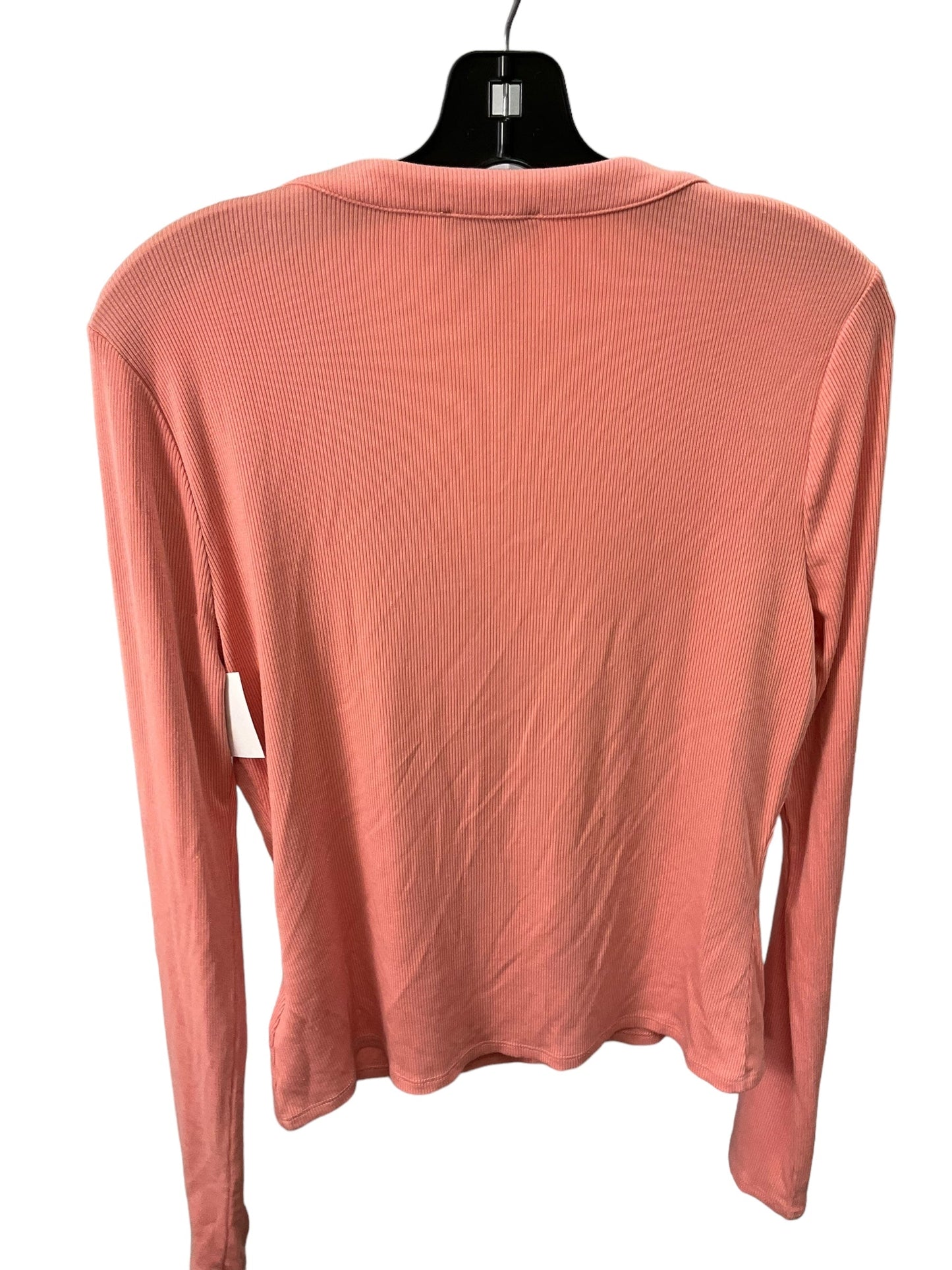 Top Long Sleeve Designer By Paige In Coral, Size: L