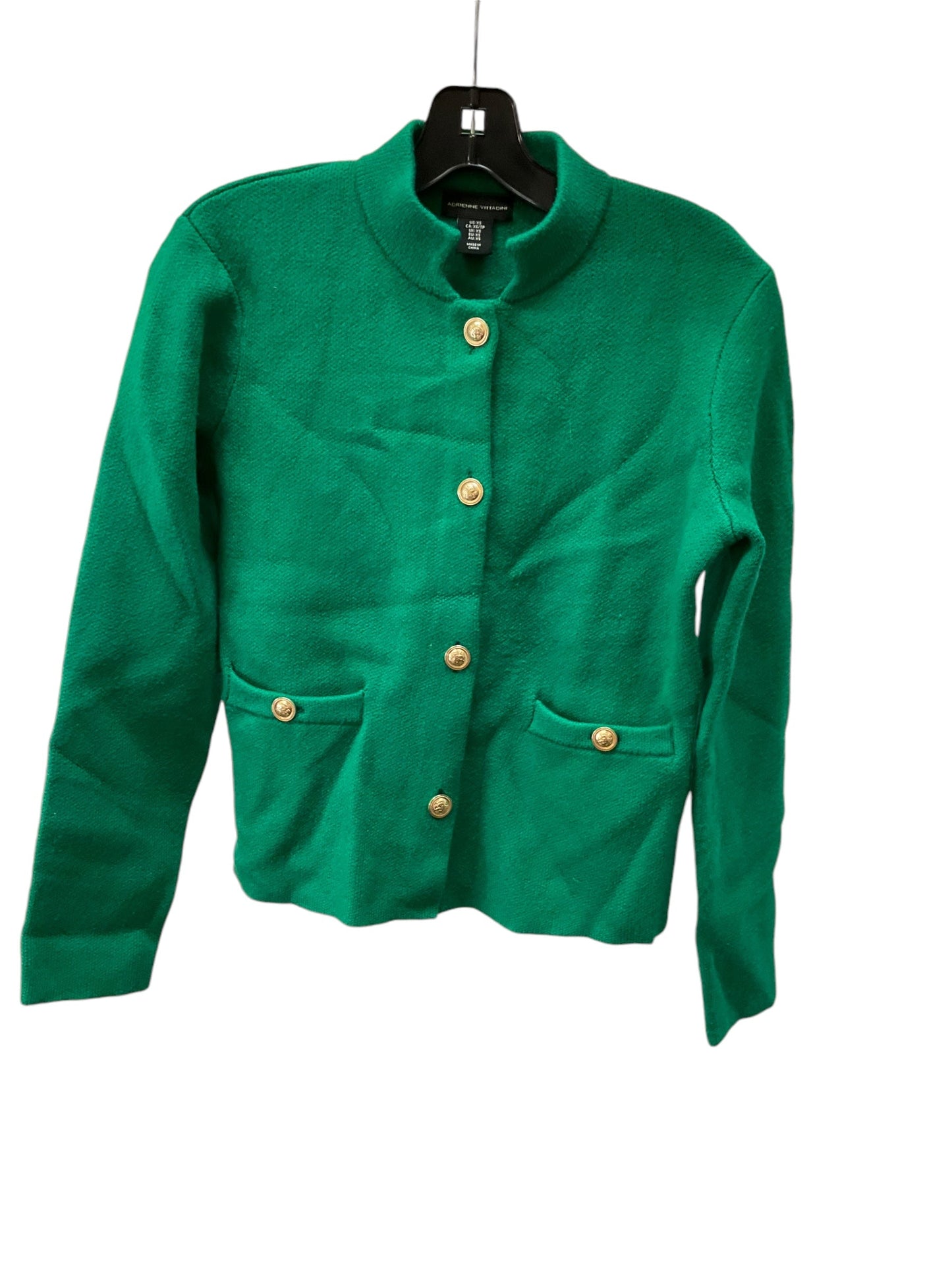 Cardigan By Adrienne Vittadini In Green, Size: Xs