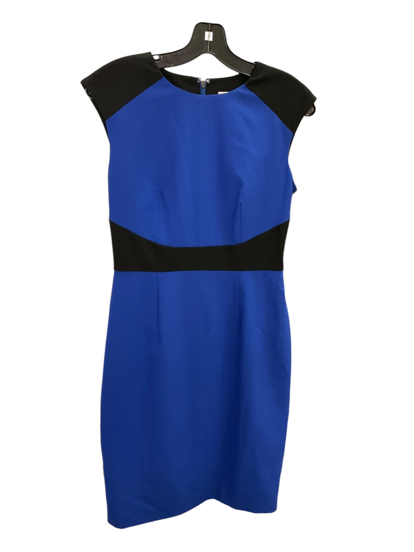 Dress Work By Calvin Klein In Blue Black, Size: S