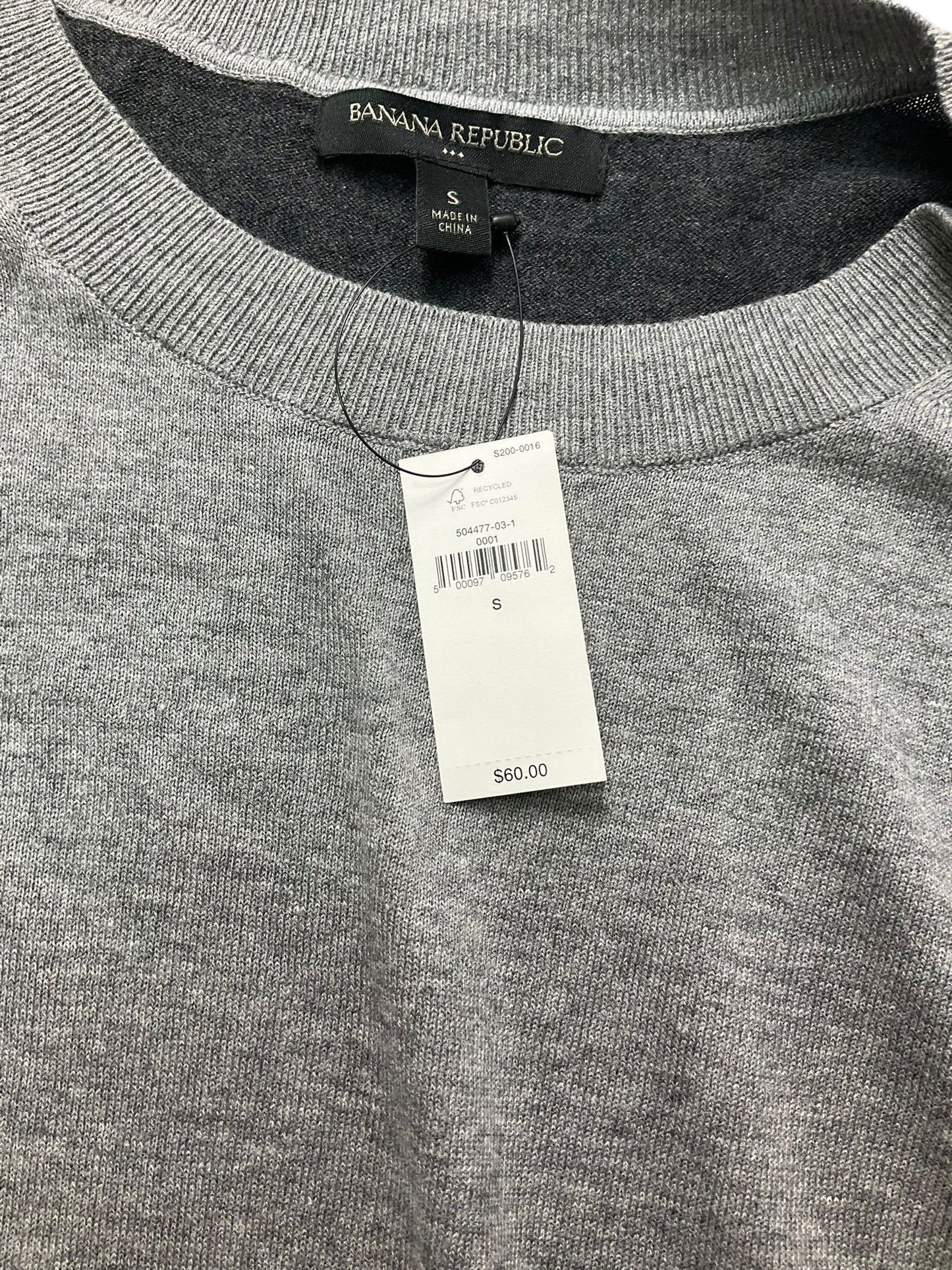 Top Long Sleeve By Banana Republic In Grey, Size: S