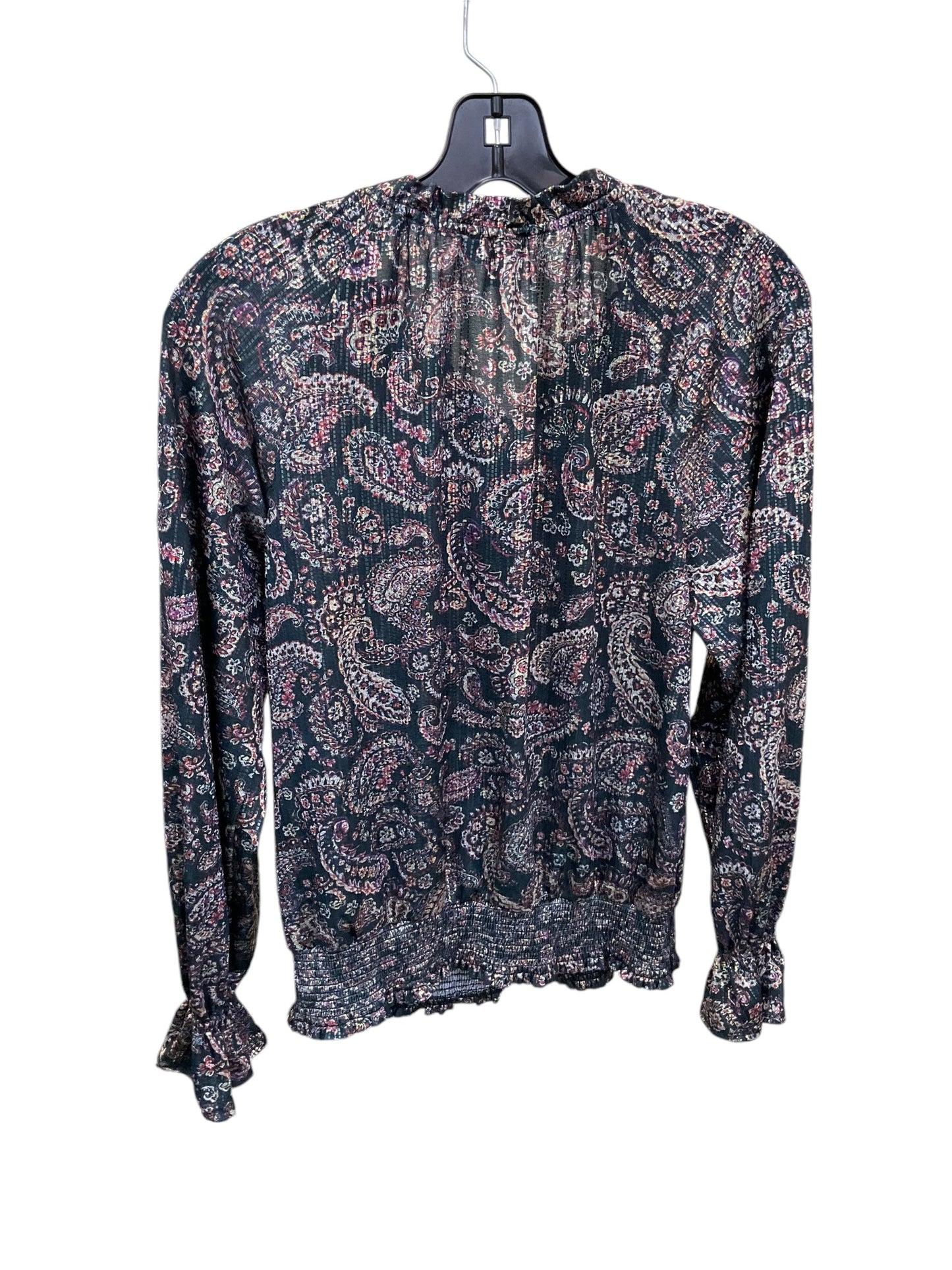 Top Long Sleeve By Democracy In Paisley, Size: Xs