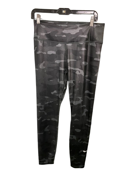 Athletic Leggings By Nike Apparel In Camoflauge, Size: L