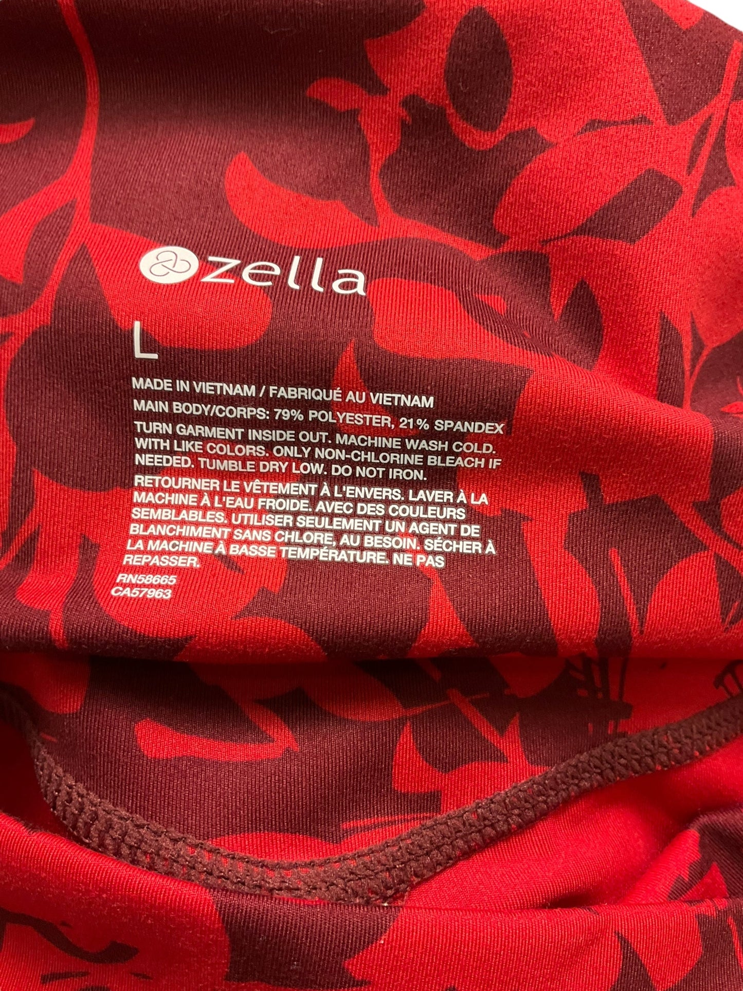 Athletic Capris By Zella In Red, Size: L