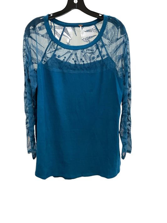 Top Long Sleeve By Free People In Blue, Size: S