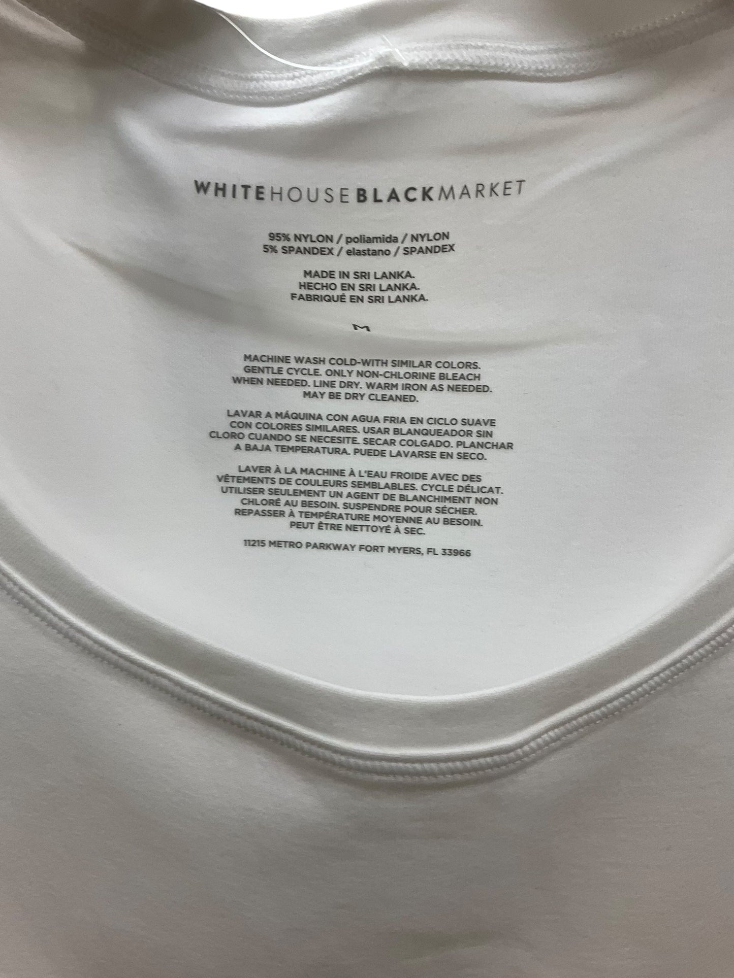 Top Short Sleeve Basic By White House Black Market In White, Size: M