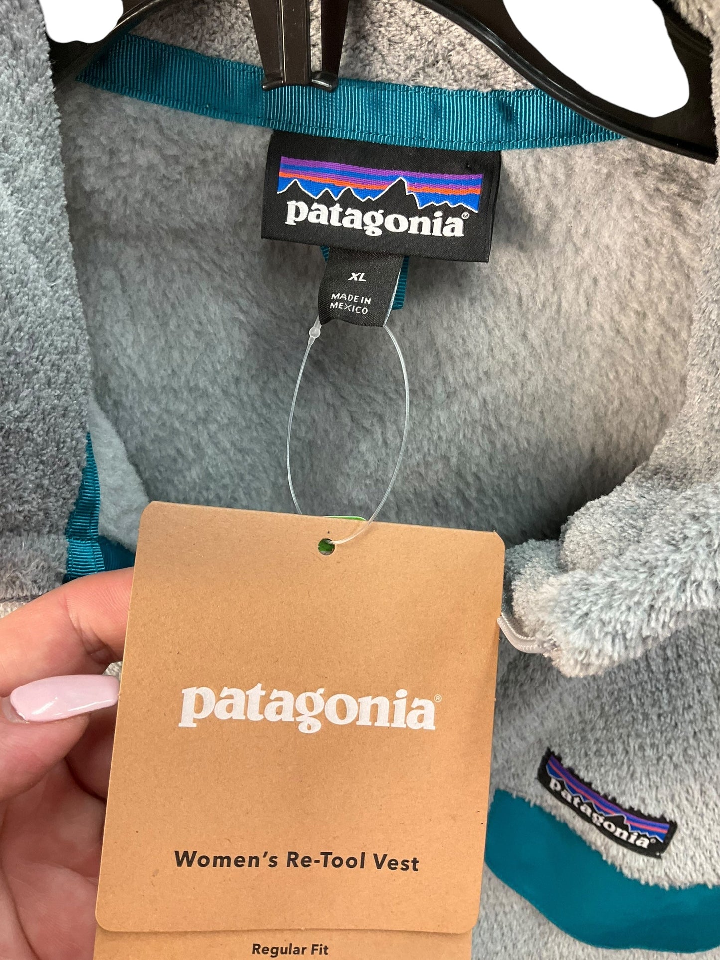 Vest Faux Fur & Sherpa By Patagonia In Grey, Size: Xl