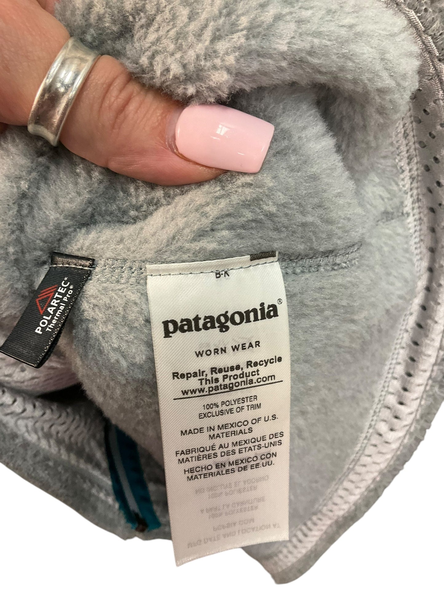 Vest Faux Fur & Sherpa By Patagonia In Grey, Size: Xl