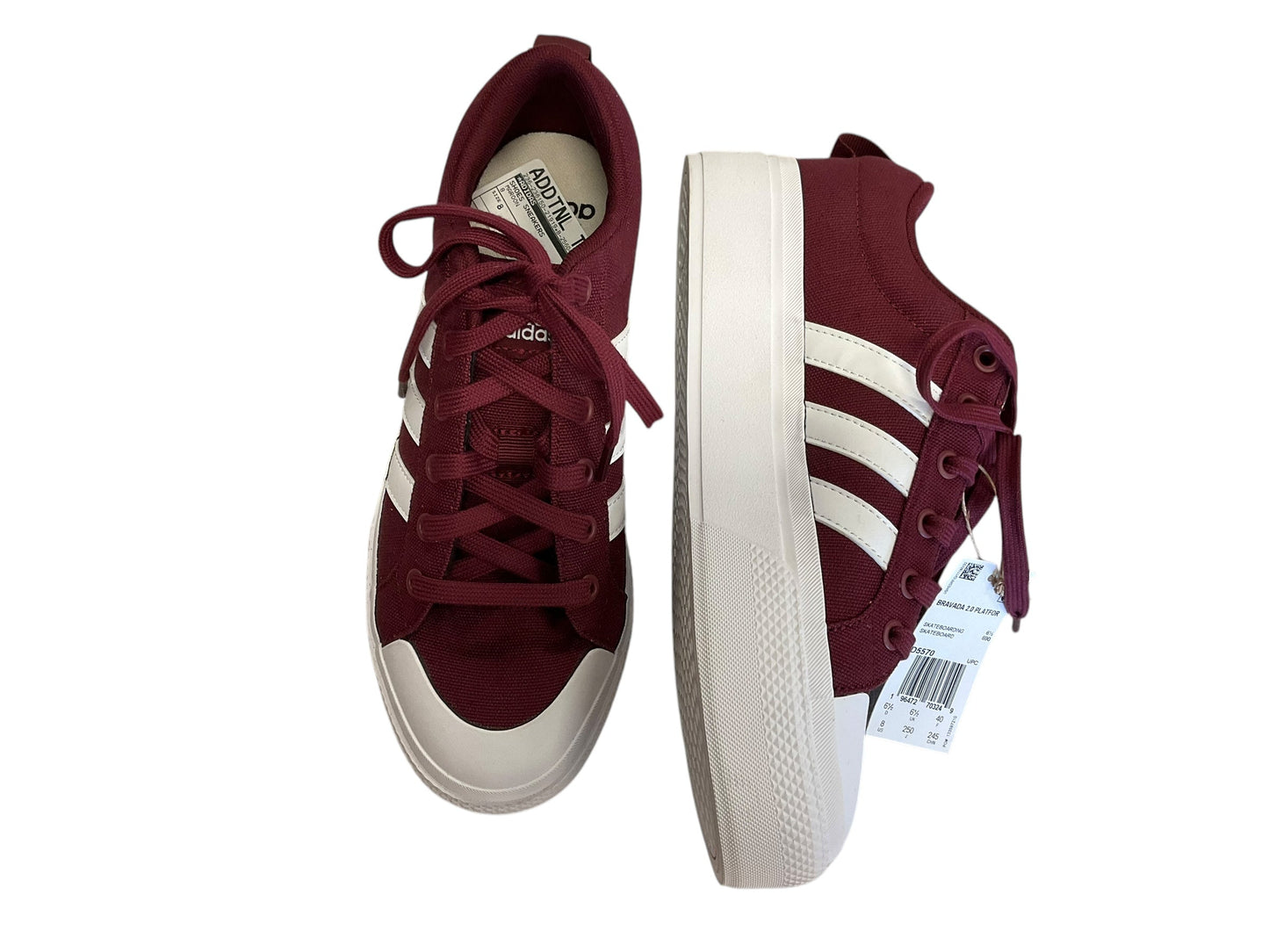 Shoes Sneakers By Adidas In Maroon, Size: 8