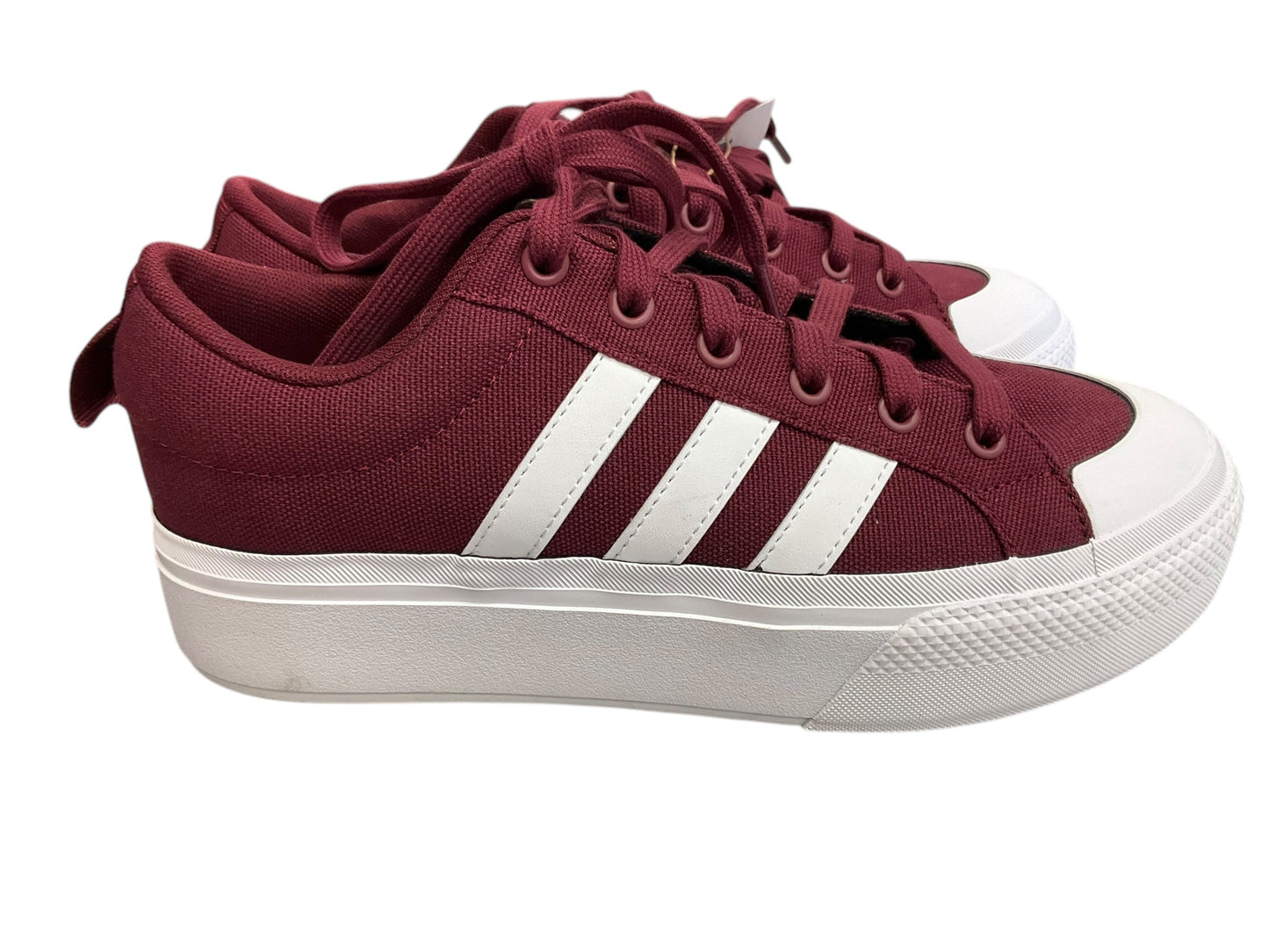 Shoes Sneakers By Adidas In Maroon, Size: 8