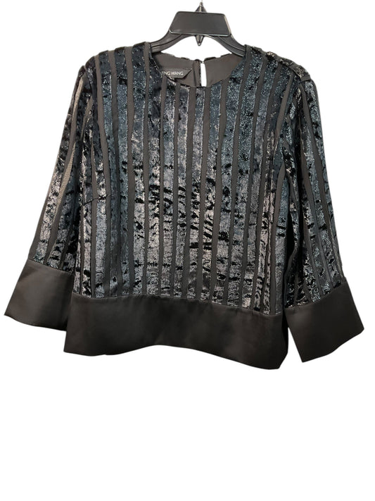 Top Long Sleeve Designer By Ming Wang In Black, Size: L