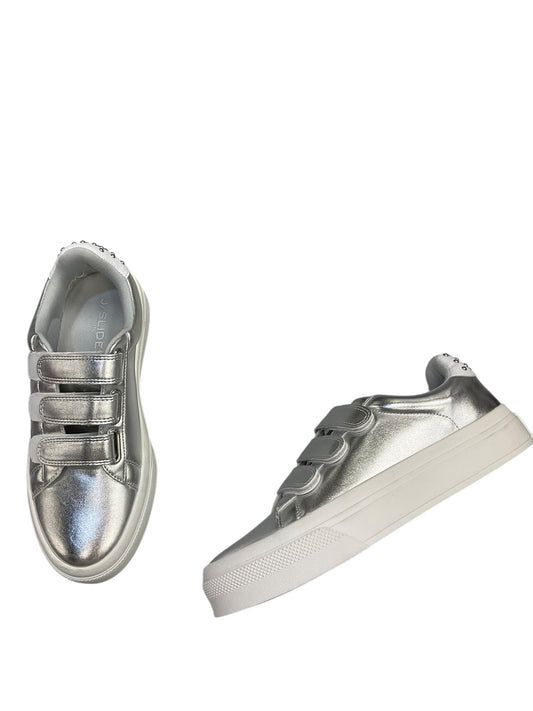 Shoes Sneakers By J Slides In Silver, Size: 8