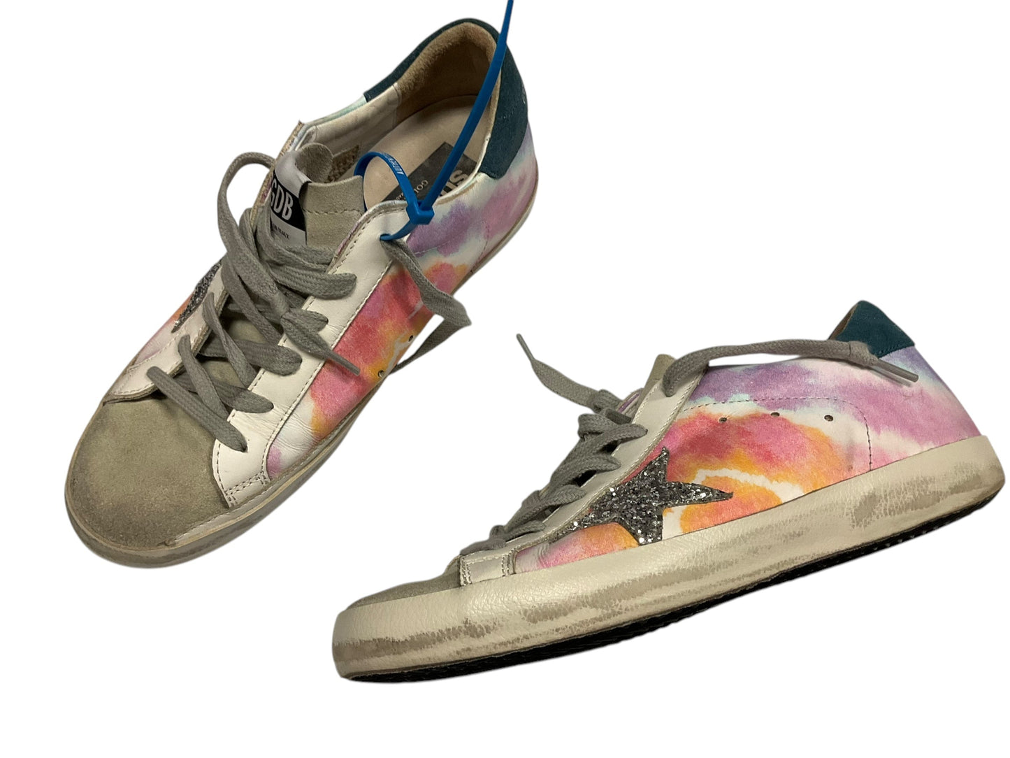 Shoes Luxury Designer By Golden Goose In Tie Dye Print, Size: 9