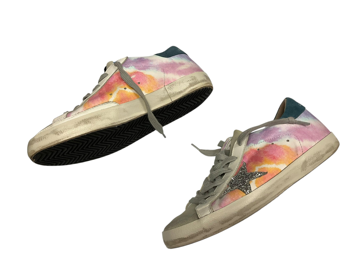 Shoes Luxury Designer By Golden Goose In Tie Dye Print, Size: 9