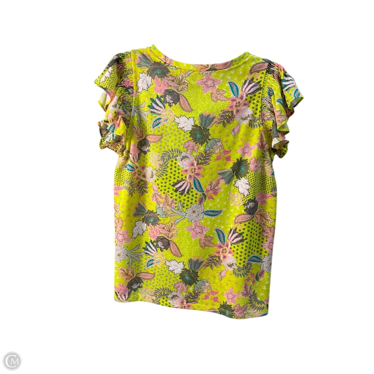 Top Sleeveless By Loft In Yellow, Size: M
