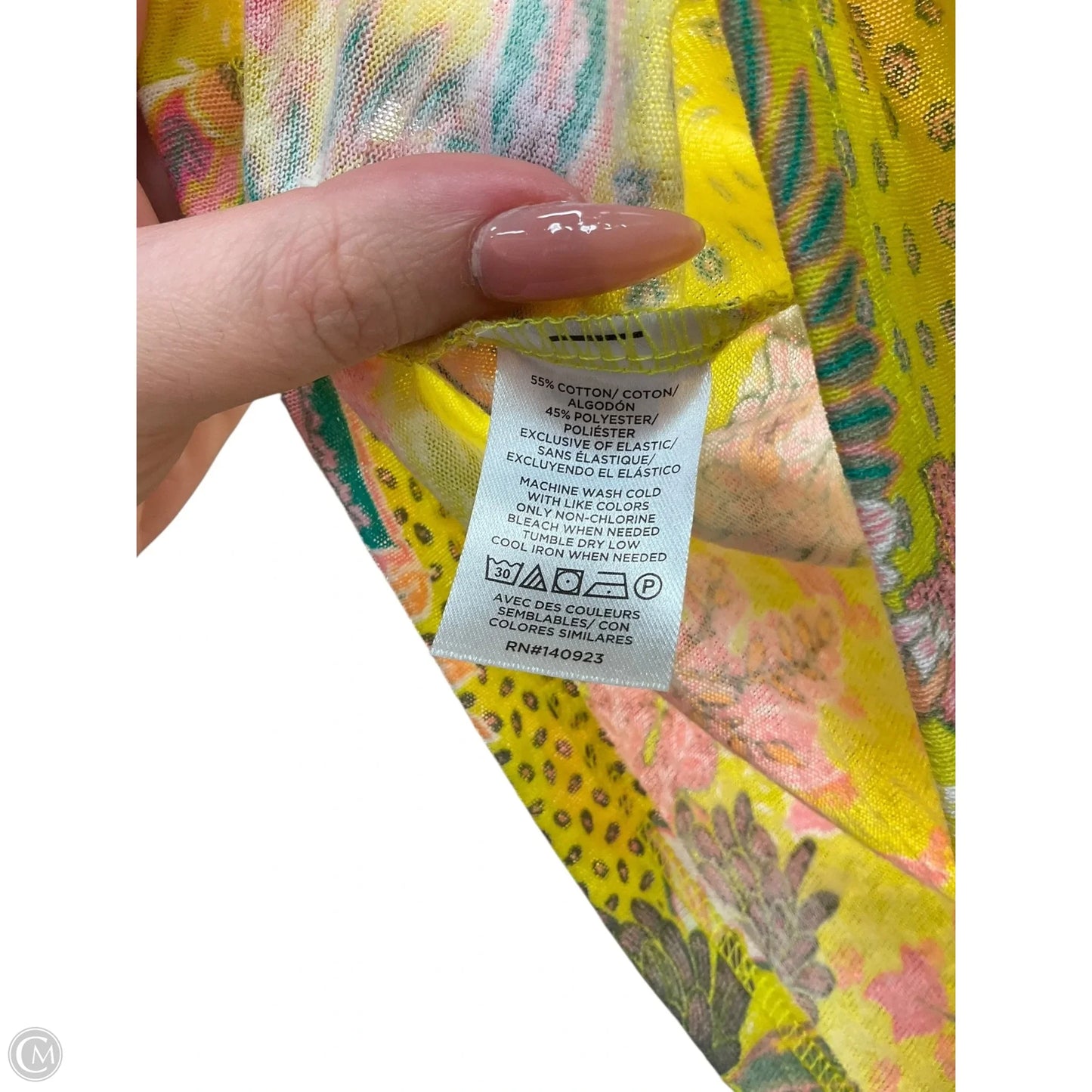 Top Sleeveless By Loft In Yellow, Size: M