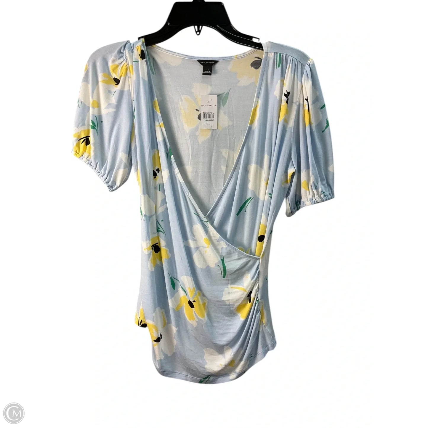 Top Short Sleeve By Ann Taylor In Blue, Size: Xs