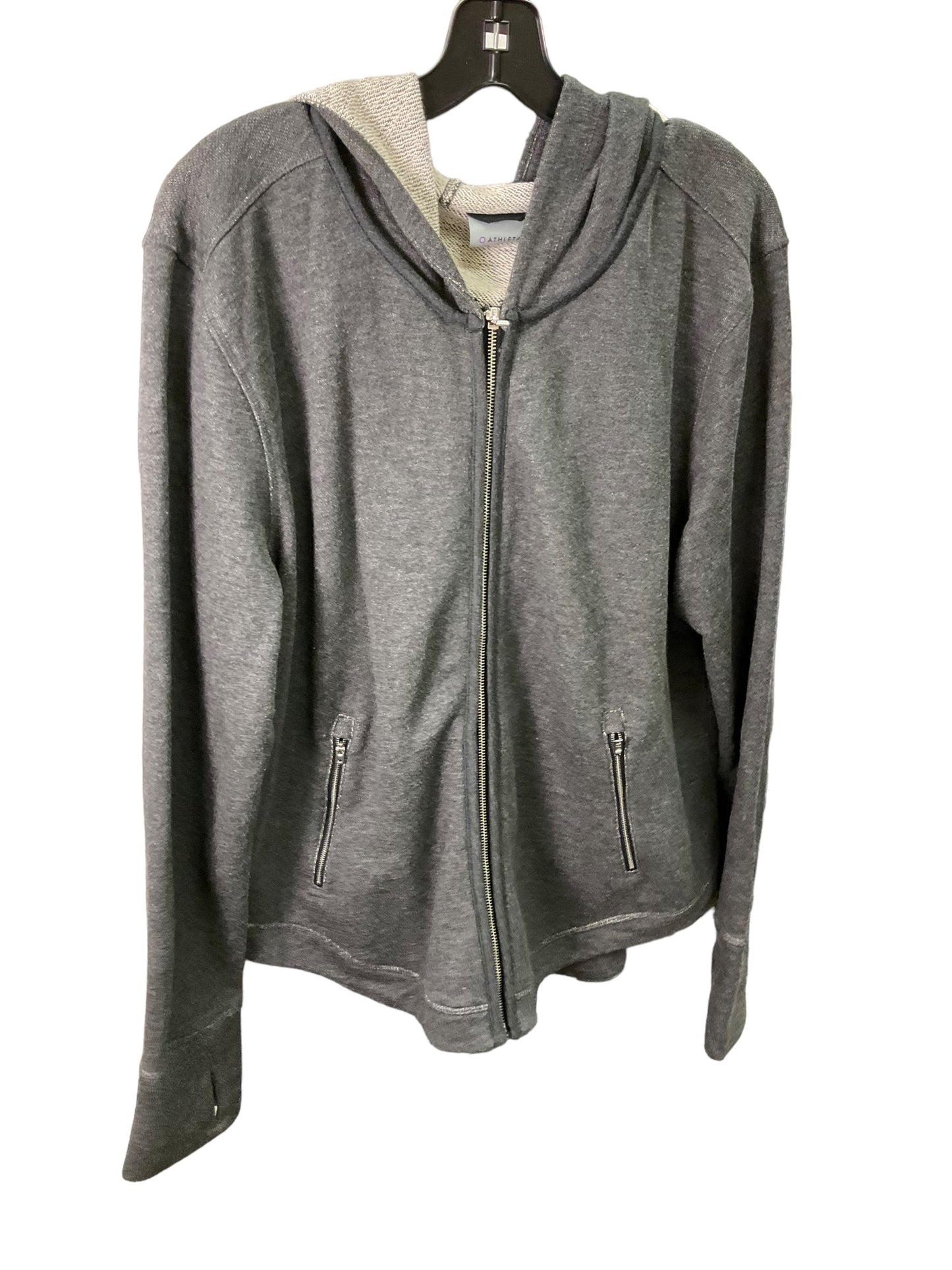 Athletic Jacket By Athleta In Grey, Size: Xl