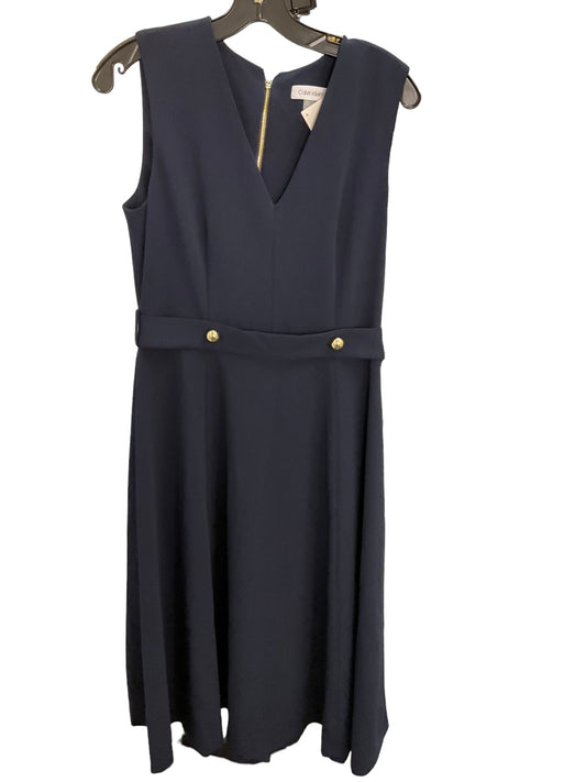 Dress Work By Calvin Klein In Navy, Size: M