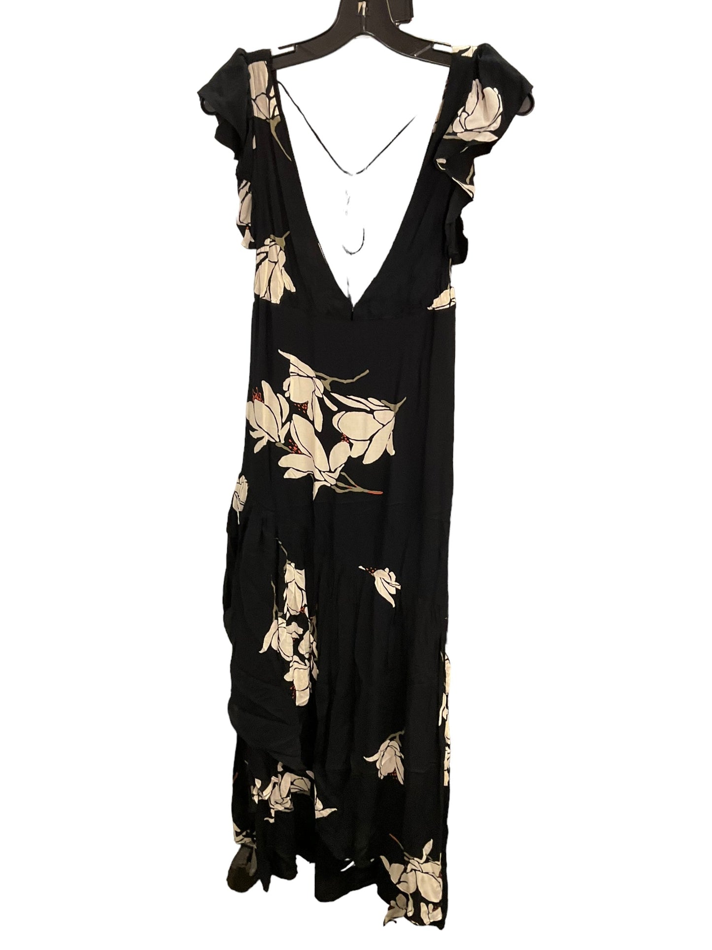 Dress Casual Midi By Free People In Black Floral, Size: S