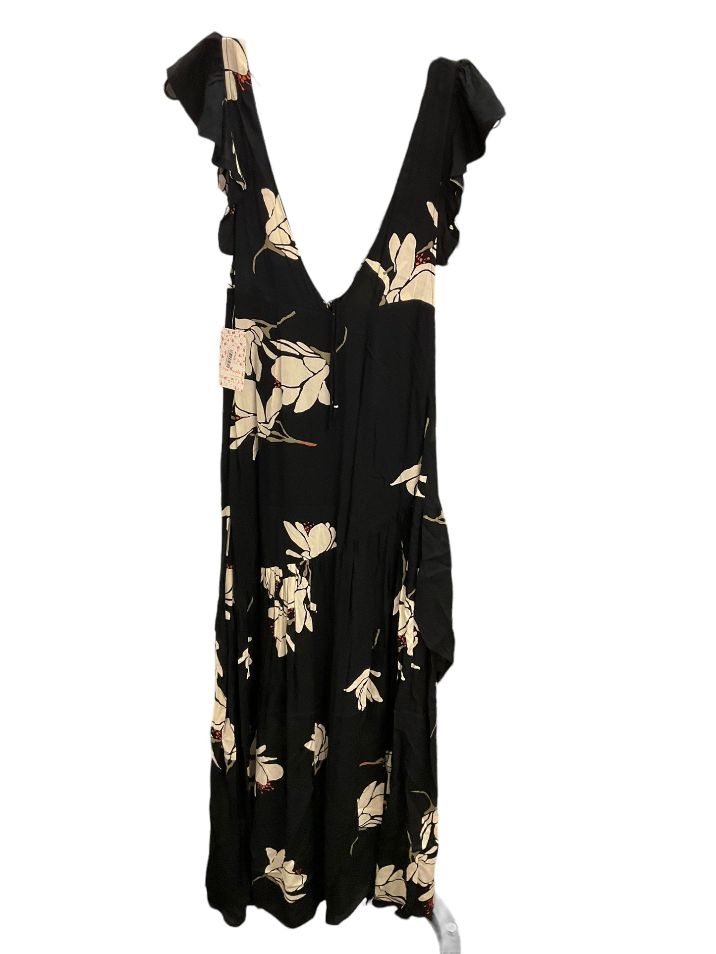 Dress Casual Midi By Free People In Black Floral, Size: S