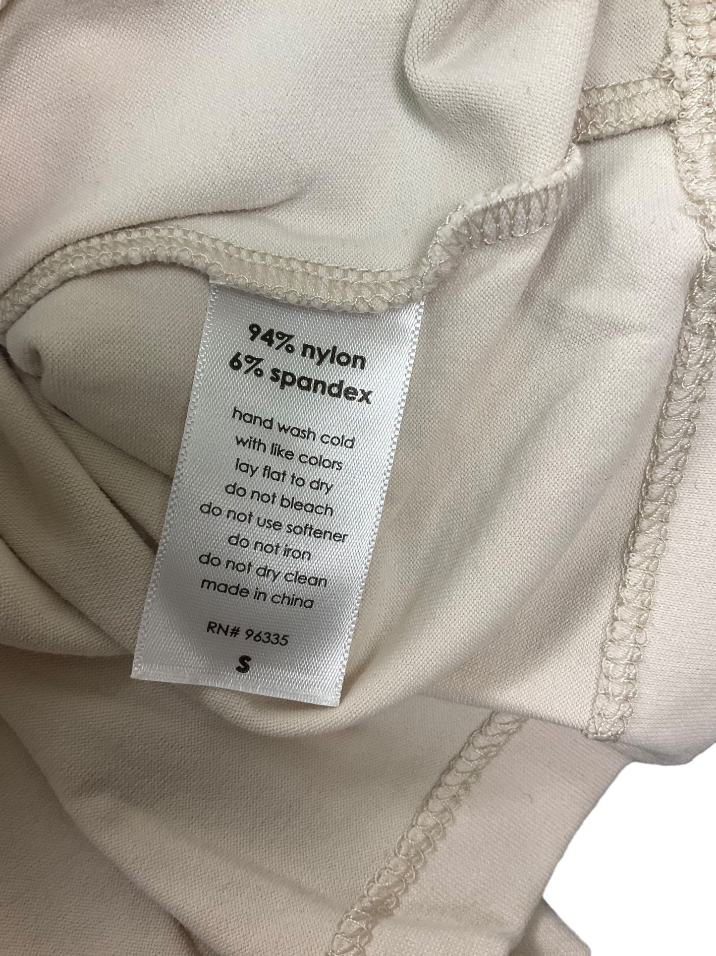 Top Long Sleeve By Nordstrom In Cream, Size: S